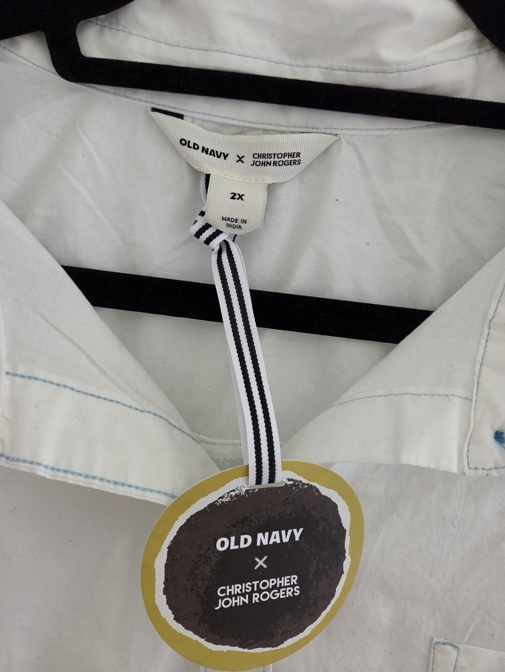NWT Old Navy Christopher John Rodgers White Poplin Button Down - Picture 5 of 10